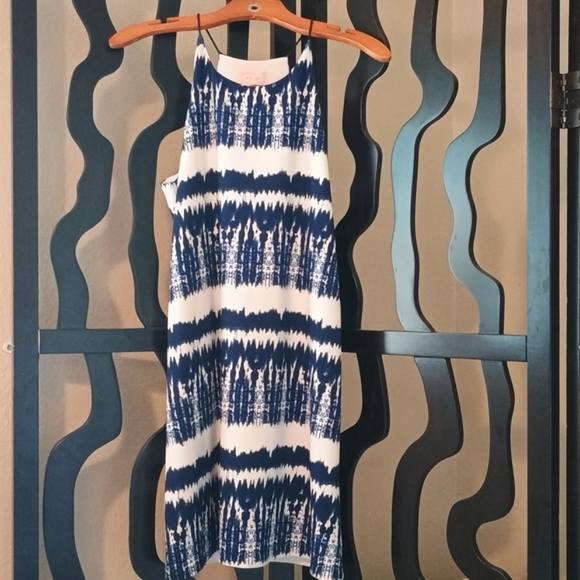 love...ady Dresses & Skirts - Blue & White Halter Dress